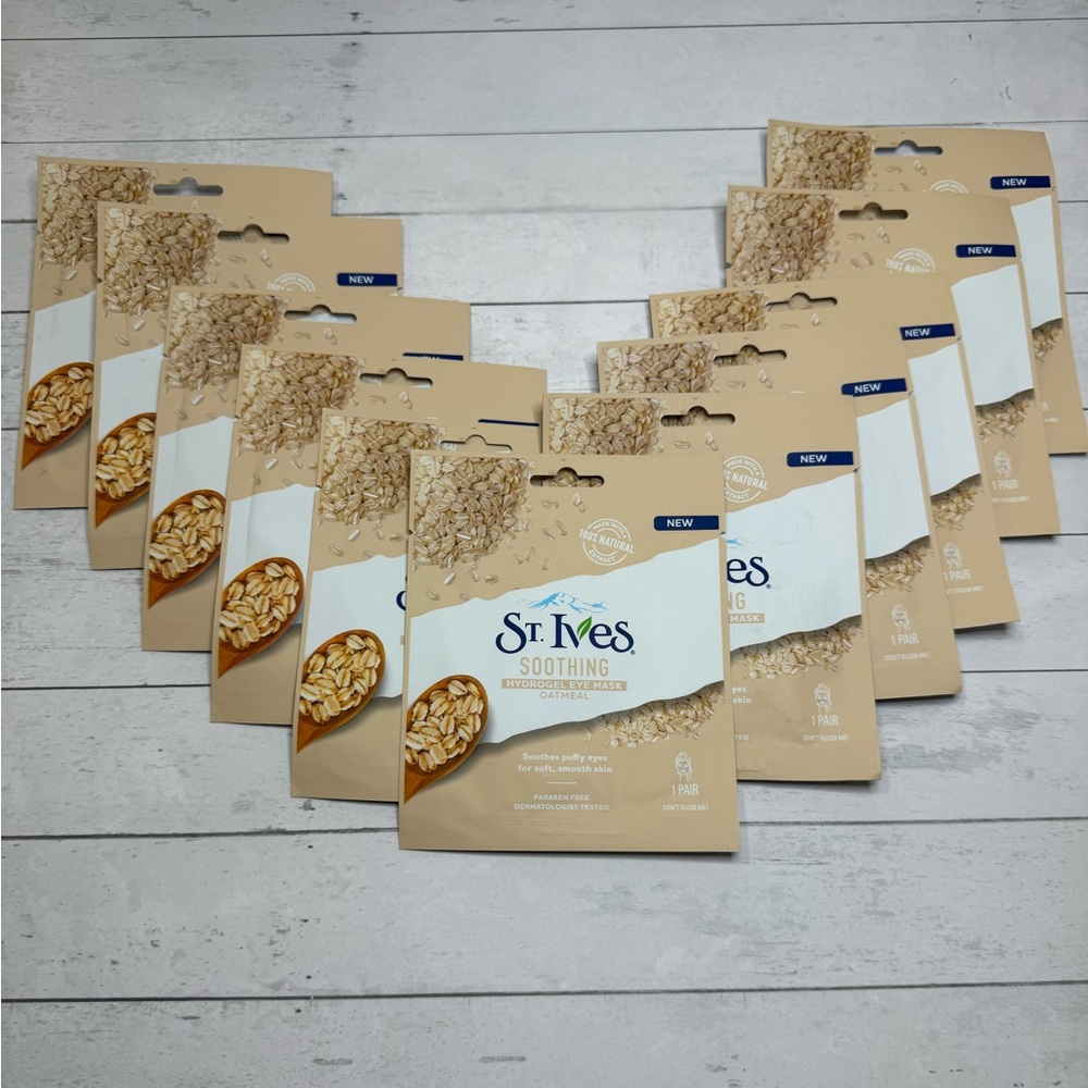 11pc St. Ives Soothing Hydrogel Eye Mask Oatmeal Lot Bundle Set Skin Care Face